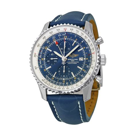 breitling navitimer world blue|Breitling Navitimer blue face.